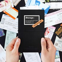 스토리지 티켓북 56포켓 콜북 스티커북 여행 콜렉트북 영화 전시회 뮤지컬 콘서트 티켓 여행 영수증 추억, WHITE