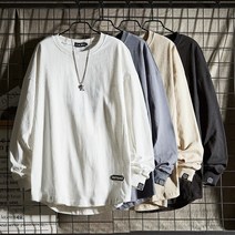 남성 라운드 넥 스웨터 남성 봄 가을 모델 흰색 바닥 셔츠 소년 의류 면화-긴팔 티셔츠 남성 봄 탑