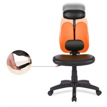 호쿠호니 개이밍의자 프로게이머 게임방 성인용 학생용 목받침 요추, 엔젤ZC 팔무 요추헤더형:인조가죽-블루