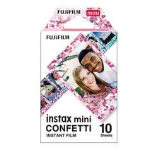 Fujifilm Instax Mini 8 9 11 LiPlay 필름 카메라 사진-Fuji 즉석 사진 10 매 노출 용지 컬러 디자인 프레, 01 Confetti