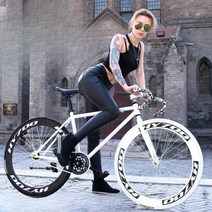 로드자전거 입문용 로드바이크 블랙화이트 26인치, M