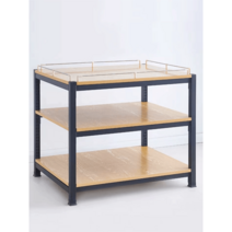 3단 행사매대 마트 이동식 슈퍼마켓선반 카트, 120x80x85cm