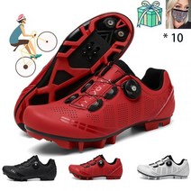 보아 신발 클릿 싸이클 평 자전거 슈즈 사이클 페달 바이크 남녀공용 커플 mtb, 37, F_붉은 산