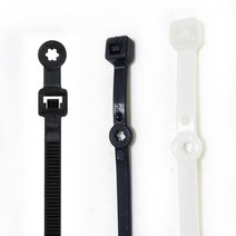국산 특허 케이블타이 흑/백 피스 고정 선정리 타이원, 검정, B타입 200mm 600개