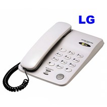 LG지앤텔 유선전화기 가정용 사무실 가게 배달 집 관리실 작업실 착신전환 잘들리는 벨소리큰 전화기, LG GS-460 화이트 : 4개