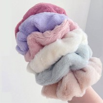 파스텔톤 반묶음 똥머리 겨울 여성곱창밴드 헤어끈묶음 여성밴드 여자