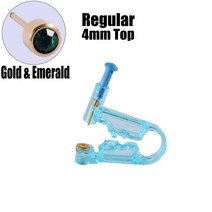 초음파 과일세척기 야채 1/2Pcs 고통 피어싱 도구 기계 키트 스터드 쥬얼리 일회용 무균 귀 유닛 연골 Trag, 17 F22-305_01 1Pc