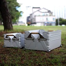 쉘프 쉘컨 박스 스노우피크 호환 25L 컨테이너 다리, 50L 분할 커버 호두 대형