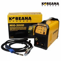 코리아나 논가스 CO2 인버터 아크 용접기 세트, 1개, MIG200D