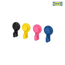이케아 티스켄 흡착식후크 혼합색상 003.812.74 4개입, 색상:[색상]본상품
