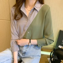 서양풍 날씬해 보이는 봄가을 여성 칼라 카라 블라우스 상의 카디건 셔츠 레깅스 셔츠