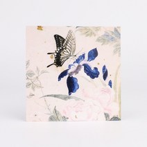 명화엽서 남계우_분홍꽃과 나비