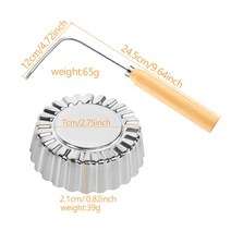 알루미늄 스웨덴어 로제트 철 제조기 와플 합금 프라이팬 스낵 깔때기 쿠키 베이킹 핸들 도구
