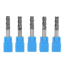 5PCS CNC 밀링 커터 초경 엔드 밀 4 플루트 밀링 커터 도구 키트 6mm 지름 × 50mm의 길이, 하나, 어두운 회색 & 실버, 한개옵션0