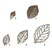 [대도지물] 금속장식(나뭇잎) 5종, 3번