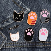 귀여운 고양이 발 핀 정장 뱃지 정장브로치 옷깃뱃지 배찌 금속뱃지 코사지 가방 여자 남자