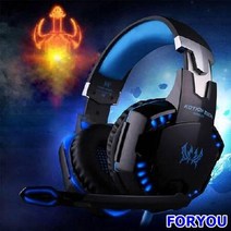 ForU674 고음질 LED 라이트 게이밍헤드셋 오버워치헤드셋 게임헤드셋 가성비헤드셋, 상세페이지 참조2, G2000 블루