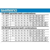 스프라켓 11 speed Shimano DA CS-9000 R9100 자전거 플라이휠 피니언 속도 카세트 톱니 바퀴 11/13/15/16/17T 잠금 장치, [07] 16T