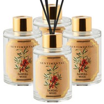센티멘탈 디퓨저 120ml x 4병 가정용 실내 향기 방향제, 향기선택:01.미모사 120ml X 4개