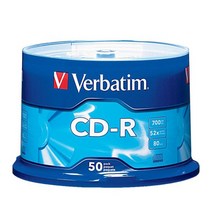 버바팀 CD-R 화이트골드 공디스크 700MB 50p + 케이크통