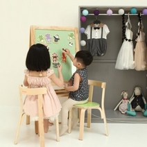 [맘스보드]맘스토티이젤 / 미니마카10색증정 / 유아 자석 칠판 이젤, 옵션선택, 화이트+블루