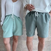 시원한 파스텔 5부 팬츠 사방스판 밴딩 여름 반바지 바캉스 비치룩 6가지색상