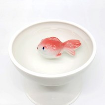죠스펫 반려동물 스틸 유리볼 식기 세트 S L 강아지 고양이 밥그릇 물그릇 투명, 죠스펫 둥둥도자기(1) 금붕어/핑크