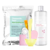 메디플라워 대용량 모델링팩 스타터팩 / 모델링팩+팩도구 6종+멀티 부스터 500ml, 캐모마일 펄 500g+팩도구 6종, 콜라겐 멀티 부스터 500ml, 1세트