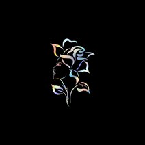 자동차포인트 00424 여인과 꽃 튜닝스티커, XL, 화이트