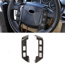 자동차 스타일링 인테리어 휠 버튼 트림 랜드 3 프리랜더 2 레인지 스포츠, 02 Black Wood Grain