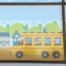 뭉키데코 타고_A02_W180xH90cm 무점착투명시트_옐로우스쿨버스 안개시트지 2W8F2A57, 1개