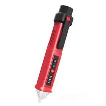 전기테스터기 전파측정기 활선경보기 누설전류계 snakol 비접촉 ac 전압 감지기 12v-1000v 감도 조절 가능한 펜 스타일 테스터 미터 전압 표시기 전압계, 빨간색, ac12-1000v, 다른