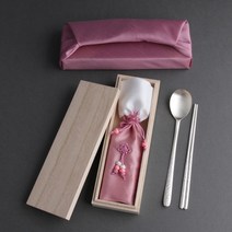 송학 칠보 특 은수저 80% 1벌 혼수 예단 명품 고급 은수저세트 결혼예물 부모님 퇴직자 생신 선물, 홍색+인쇄