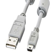 허브몰 / (K)고급형 USB2.0 Mini 5핀 케이블 1M /2중 차폐 쉴드/ 트위스트 페어/ EMI 필터/ 금도금 핀, 단일 모델명/품번