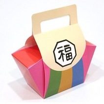 제이야드마켓_GM22 색동바구니상자 2장 송편포 10매 선물케이스 종이 답례품 포용 디자인 기프트 미니 예쁜 초콜렛 쿠키