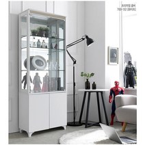 모던탑21 프리미엄 콤비 700-5단 유리 장식장 진열장, 화이트