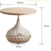 티테이블 빈티지 북유럽 복고풍 엔틱 원형 커피테이블, 01.A