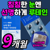 프리미엄 루테인 지아잔틴 플러스 포도씨유 빌베리 루데인 루태인 누테인 우테인 제아잔틴 지아탄딘 지이잔틴 눈 안구 망막 노화 노안 피로 관리 보호제 중년 갱년기 부모님 직장인 영양제, 270캡슐(9개월)