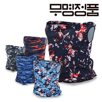무명정품 HW 쿨타임 냉감 넥마스크, 네이비레드패턴