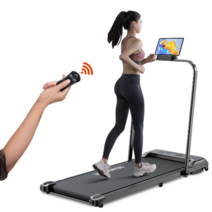 가정용 런닝머신 트레드밀 홈트 실내 워킹패드 유산소 접이식 저소음 헬스기구, 블랙 블루투스