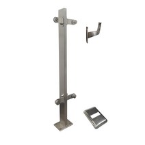 AN-6020 스텐유리난간대 포스트 강화유리 난간기둥 계단 핸드레일 304재질 각파이프, 750, 양날