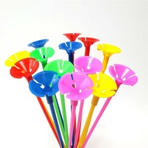 파티생각 컬러 풍선컵스틱 100입, 풍선스틱/옐로우