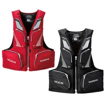 시마노정품 VF-142Q 구명복 M-XL 낚시구명조끼, 블랙 VF-142Q