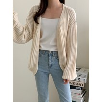 넉넉한핏 데일리룩 봄 여성 니트숄가디건