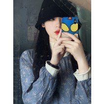 여자 니트 버킷햇 Y 온라인 스토어 레트로 버킷 모자 일본 커버 얼굴 접이식 어부 조수