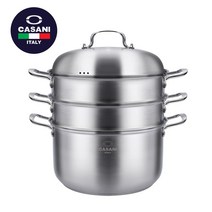 까사니 스텐 3단 찜냄비 36cm 찜기 찜솥 인덕션냄비