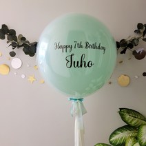 레터링풍선 완제품 당일제작 헬륨 생일 칠순 환갑 백일 결혼 첫돌 생신 프로포즈 이벤트 할로윈 크리스마스 브라이덜샤워 풍선, 겹풍선(민트), 풍선스탠드형