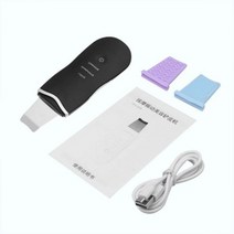 마사지초음파 스킨 스크러버 클렌저 페이스 클리닝 여드름 제거 페이셜 스파 마사지 필링 클린 톤 리프트, Black2
