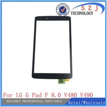 태블릿 부품 새로운 8 인치 LG G 패드 F 8.0 V480 디지타이저 터치 스크린 패널 교체 부품 태블릿 PC 무료, 한개옵션1, 한개옵션0