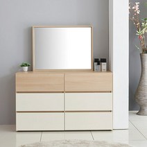 토스트 와이드 화장대 세트, 오크화이트